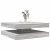 VidaXL 360-degree Rotating Coffee Table Sonoma Grey 90x90x34.5 Cm, Side Table, Living Room Table, Modern Coffee Table, 3321356