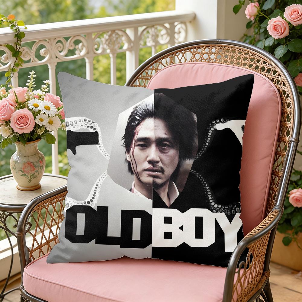 Classic Movie OOldboy Cushion Cover Soft Plush Throw Pillow Cover DoubleSided Decorative Cushion Case Sofa Bedroom Home Decor
