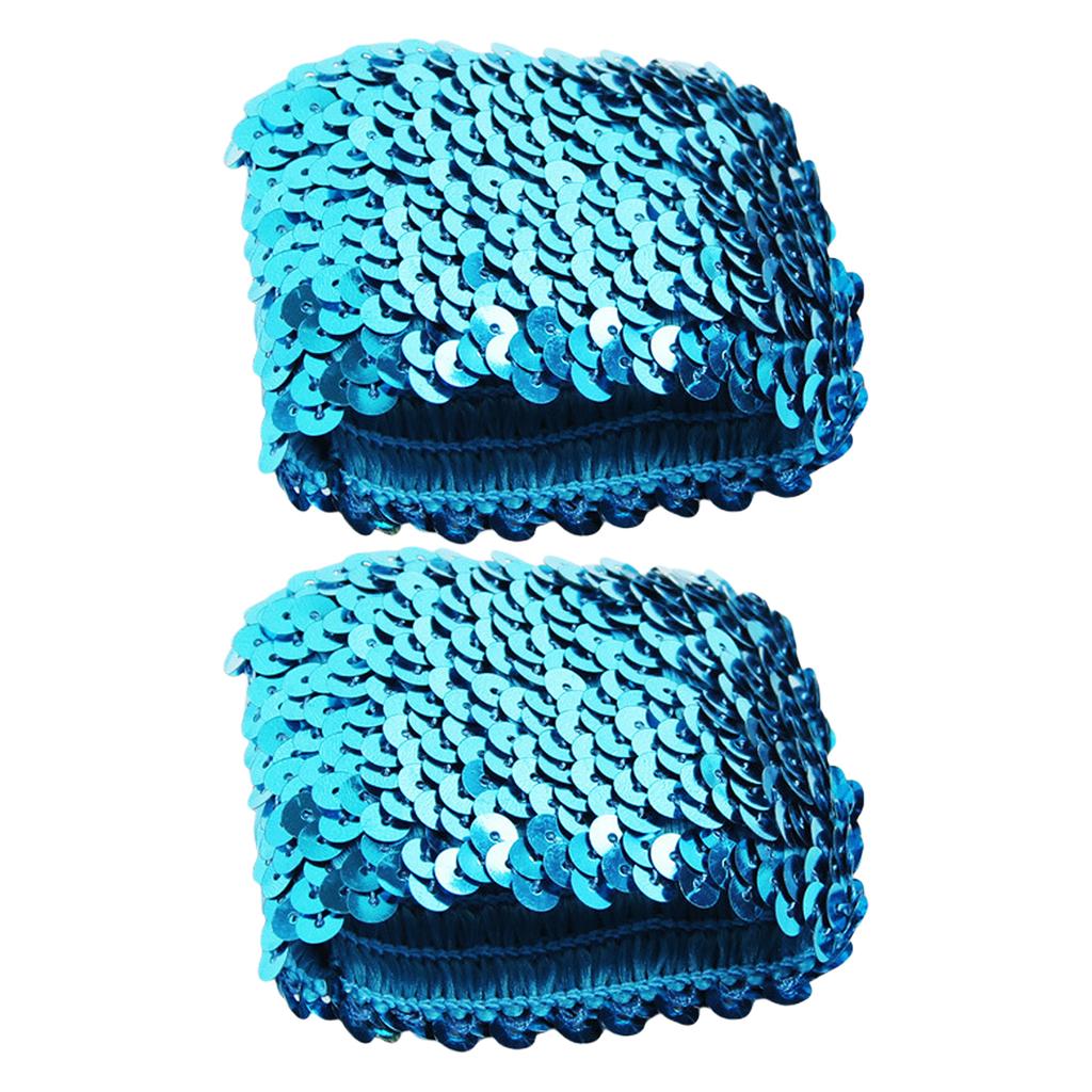 Fashion Sparkling Sequins Cuffs Elastic Arm Sleeves for Women and Girls Various Party Costume Decorative Oversleeves