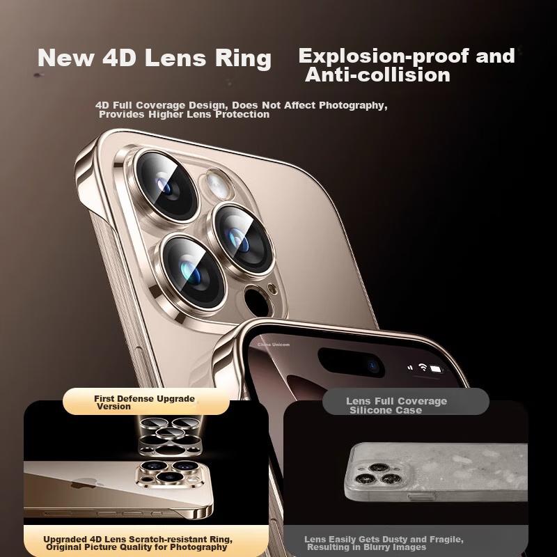 IPhone 16 Pro Case, Borderless Full Lens Protection Film, Fully Transparent, Ultra-Thin, Shockproof, Anti-Drop, Magnetic Case for IPhone 16 Pro