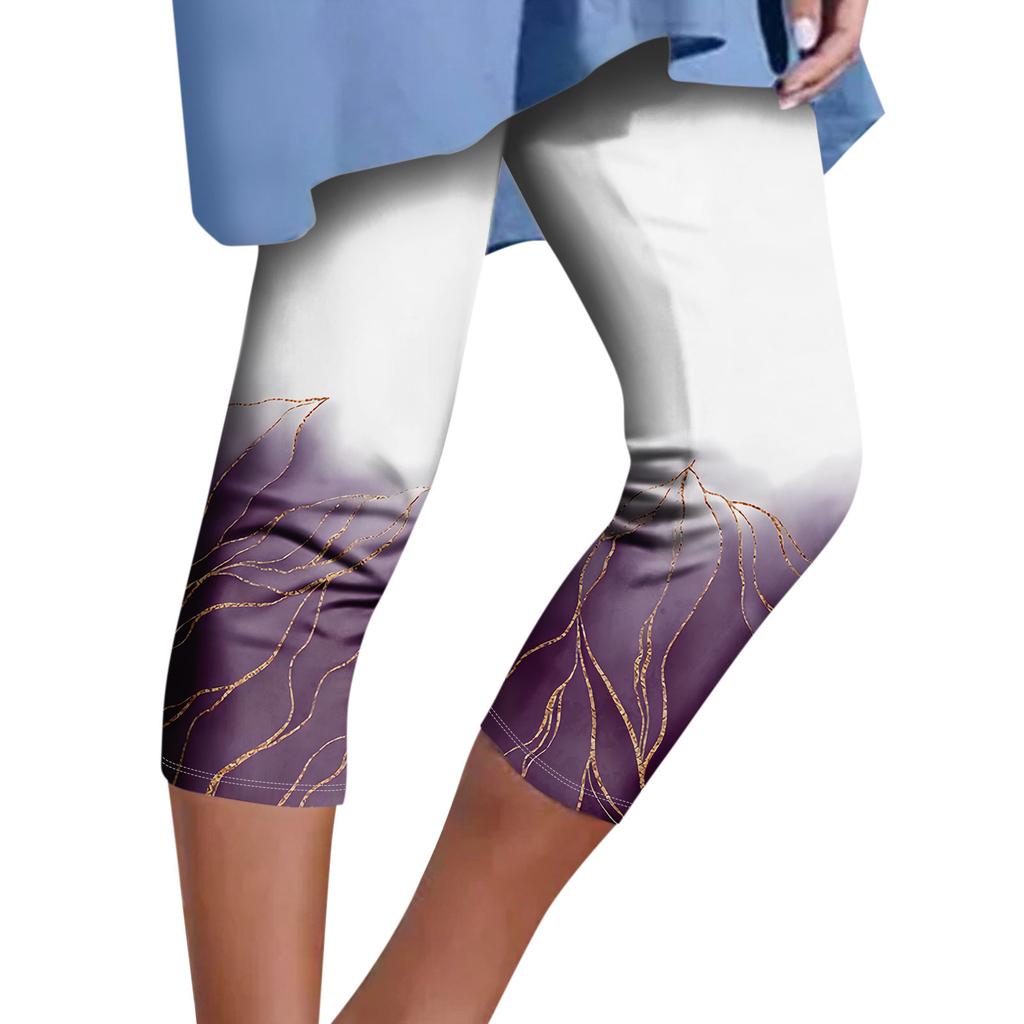 Женские модные повседневные брюки с верхним дном, винтажные брюки с цветочным принтом, седьмые брюки