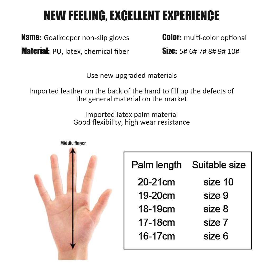 1 Pair Wear-Resistant Game Goalkeeper Gloves Kids Football Goalie Gloves  Outdoor Sports
