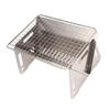 Folding BBQ Grill Heat Resistant Stainless Steel Collapsible Charcoal Grill Camping Grill with Ventilation Holes