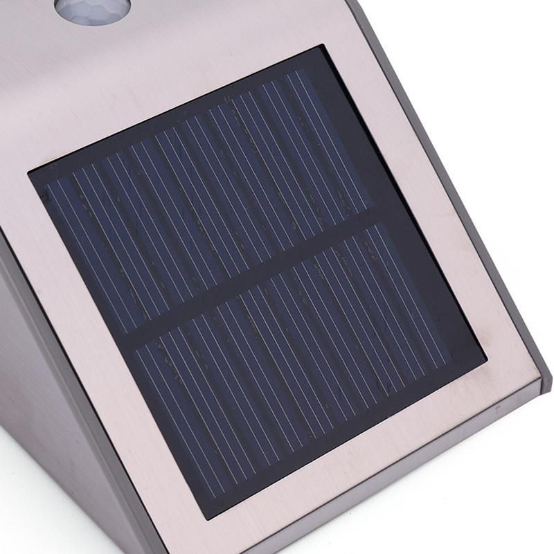 Водонепроницаемый PIR датчик движения уличный настенный светильник светодиодный солнечный светильник из нержавеющей стали для наружного сада и двора настенный светильник безопасности IP44