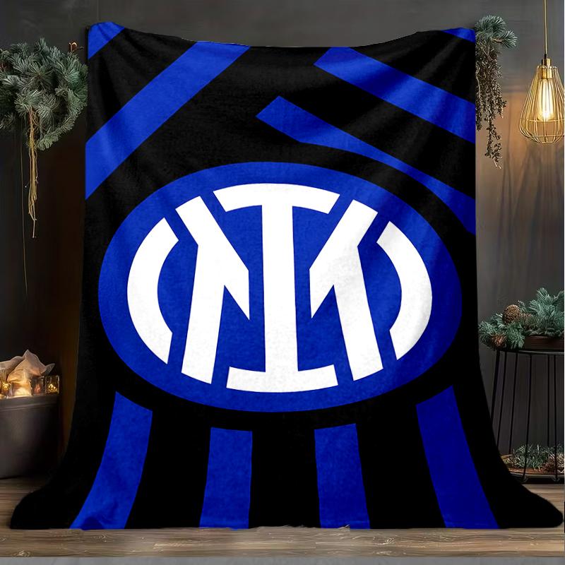 1PC F.C. Internazionale Milano Printed Soft Flannel Blanket Throw for Adult Bedroom Living Room Sofa Camping Travel Fan gifts Christmas Gifts