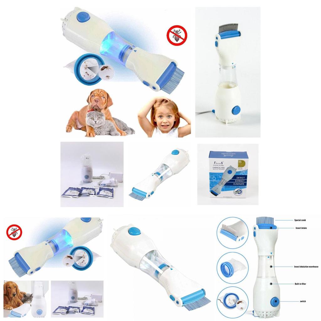 Электрическая вакуумная расческа для удаления гнид и вшей, щетка, фильтр для удаления блох у домашних собак и кошек, средство для лечения