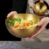 1PC Stainless Steel Mixing Bowl for Salad Soup Noodle Ramen Fruit Food Prep Kitchen Tableware Durable Multipurpose Gold Design
