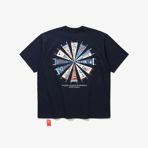 New Era Mlb New York Yankees Team Flag T shirT Navy 15147512