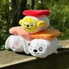 Суши Зоо - Sushizoo Плюшевая брелок-маскот Белый медведь Sushirokuma, Смесь суши и животных, Сонное лицо, Съемная начинка из лосося, Пушистый, Размер ладони