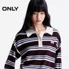 Only Женский полосатый свитер свободного кроя в стиле колледж на осень 2025 года
