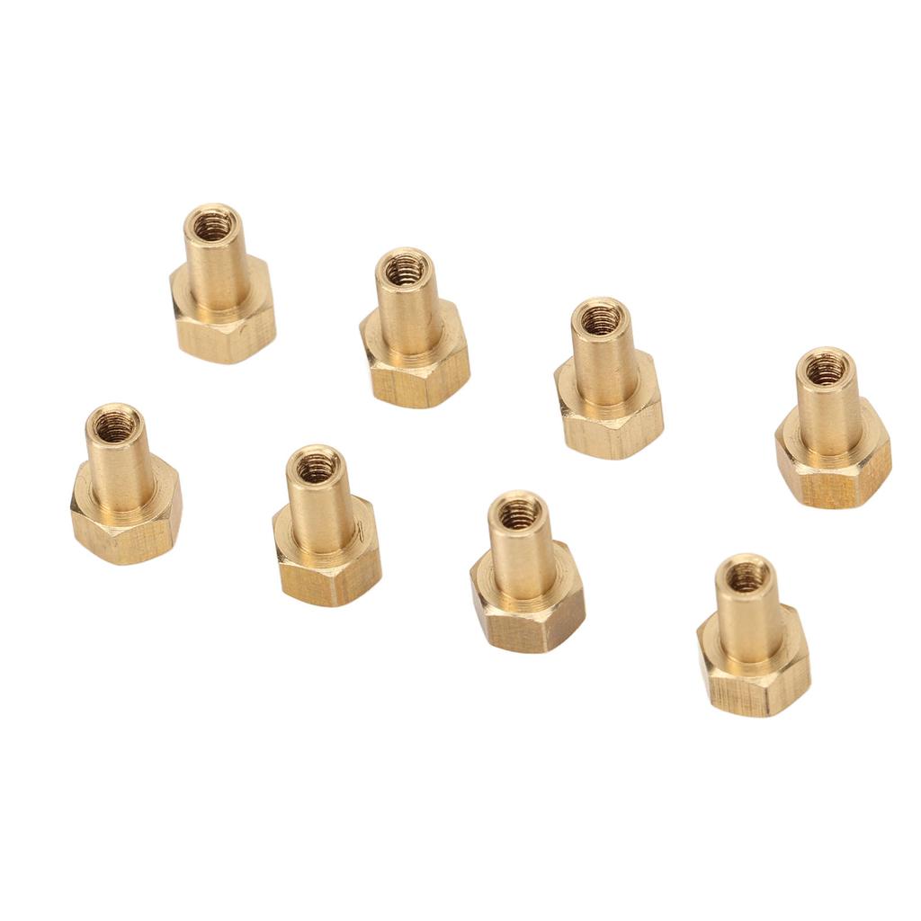 8Pcs 1/24 RC Hex Nut Brass Wear Resistant RC Wheel Lock Nut Replacement for Axial SCX24 8mm /