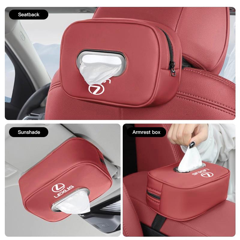 Бумажная салфетница на спинку автомобильного сиденья, сумка-органайзер на солнцезащитный козырек для Lexus GS IS LS500h ES260 ES300h RX350h NX260 UX260 LM LC RZ450e