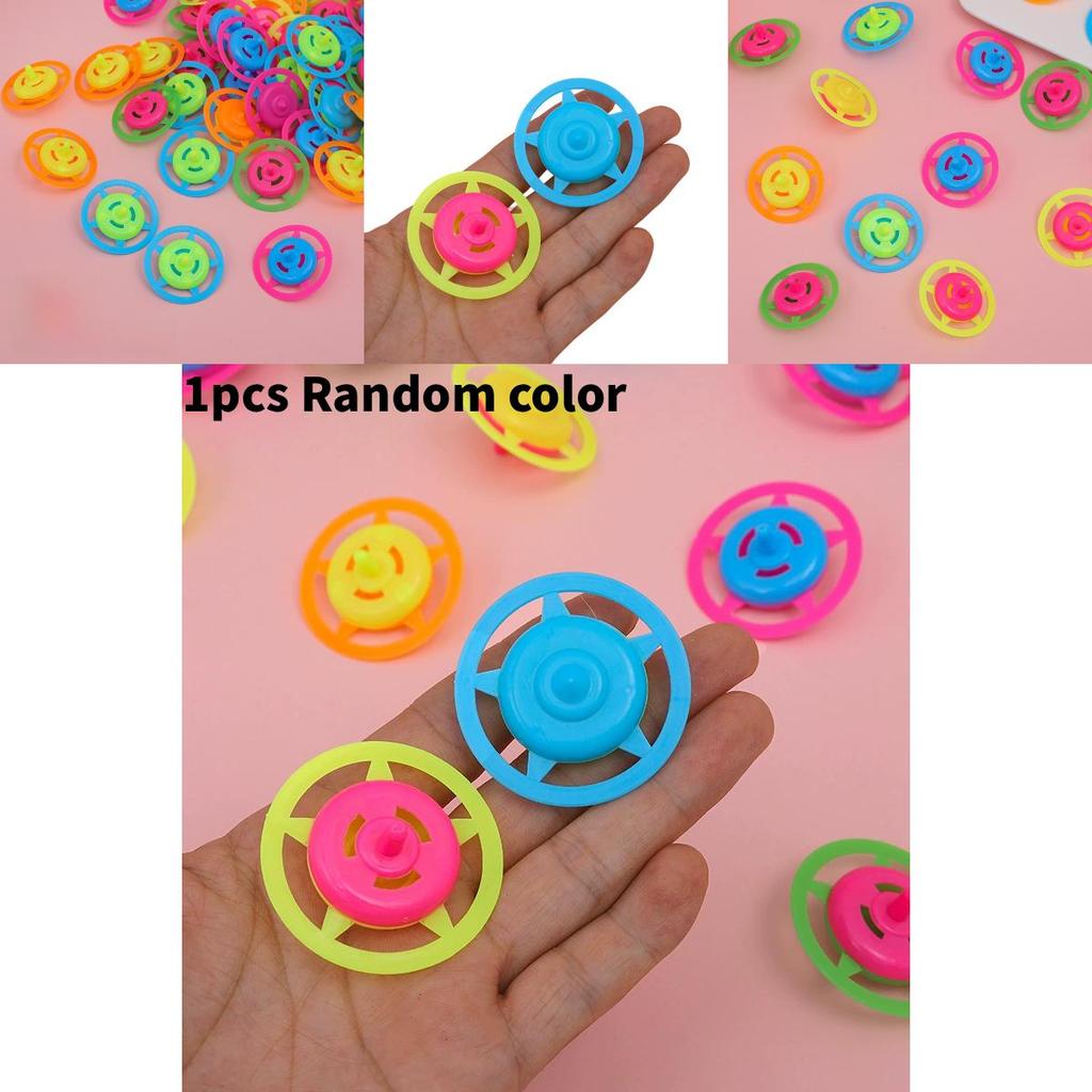 Retro Plastic Spin Gyroscope Toy For Kids With Handheld Operation And Bright Colors Gift Idea