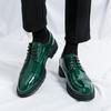Fashion Autumn Casual Leather Green Oxford Shoes High-quality Men's Driving Office Shoes Moccasins Comfortable Party Fashion Shoes Men