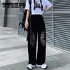 High Waist Wide Leg Pants Summer Thin Section Large Size Loose and Thin Hollow Sports Casual Pants Women