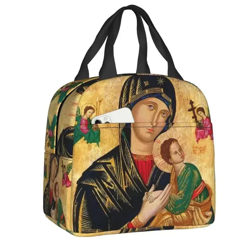 Ланч-бокс с термоизоляцией «Дева Мария» для женщин, теплый, сумка-холодильник, термосумка, контейнер для еды для работы, школы, пикника, сумка-тоут