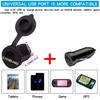 3 Hole Tent Plug Voltmeter, Car USB Charger, Universal, 12V, 24V, Car Lighter Power Adapter, Accessories