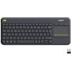 TV Keyboard - Wireless - Logitech - K400 Plus - AZERTY - Touchpad - Black