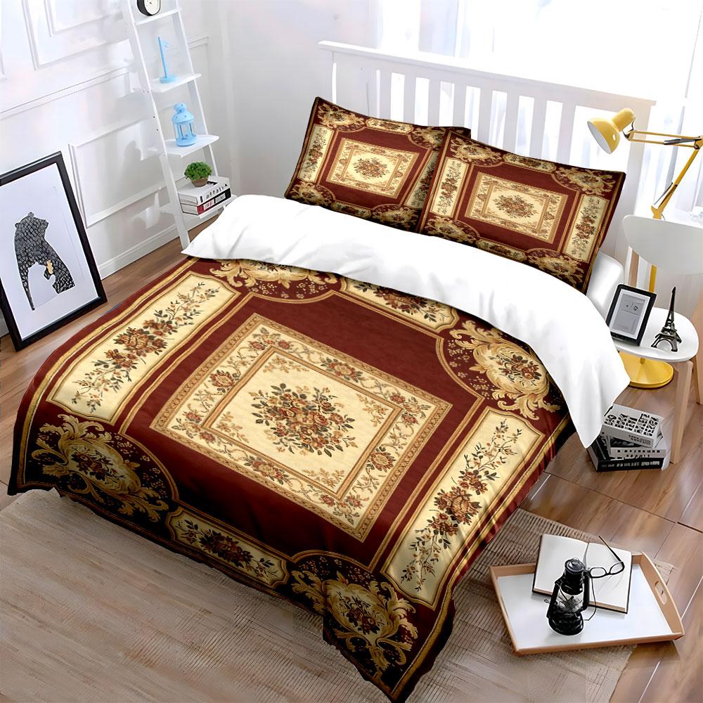 Floral bouquets and scrollwork. Bedding sets Duvet cover sets Duvet covers Pillowcases(1 * Duvet Cover 2 * Pillowcases without duvet insert)