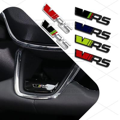 Автомобильная 3D Металлическая эмблема VRS Наклейки на руль Автомобильный значок Внутренняя наклейка Для Skoda RS Octavia Kamiq Kodiaq Karoq Superb Fabia Yeti fkrb5