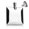 4oz Flat Vodka Hip Flask Stainless Steel Portable +Funnel 4pcs 30ml Shot Cup Camping Flagons Liquor Whiskey Bottle Men Gift