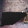 Matt Velvet Black Tablecloth For Table 140X240Cm