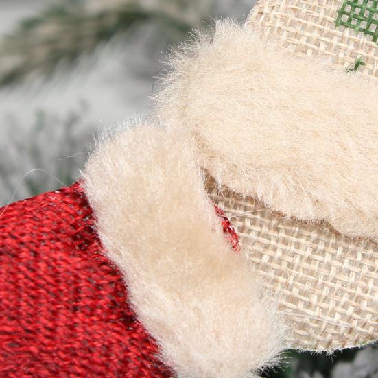 Маленькие рождественские кукольные украшения Тканевый снеговик Санта Клаус Медведь Олень Украшения для рождественской елки Деревенский кукольный подвесной декор для праздничных вечеринок