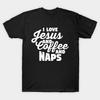 Мужская черная футболка с принтом, очень большая футболка i-love-jesus-and-coffee-and-naps-shirt, хлопковая футболка с принтом на бумаге для переноса без разрезов
