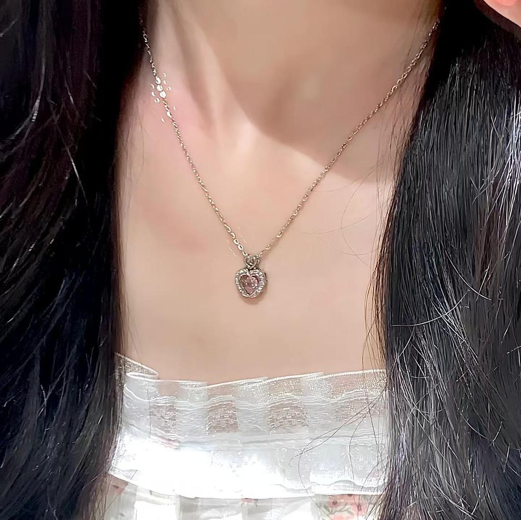Ожерелье из стерлингового серебра 925 пробы «Сердцебиение», ожерелье «Любящее сердце», женская роскошная цепочка на ключицу «Бьющееся сердце» - Идеальный рождественский подарок.