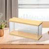 Countertop Action Figures Display Box 11.8x4x5.5inch Versatile Wood Base and Lid for Jewellery,
