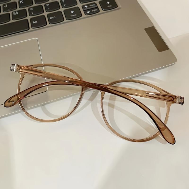 Round Frame Clear Lens Glasses Retro Fashion Decorative Glasses Computer Spectacles For Women Men