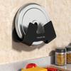 Multifunction Pot Lid Holder PP Pan Cover Stand Proble Wall Cutting Board Rack  Household