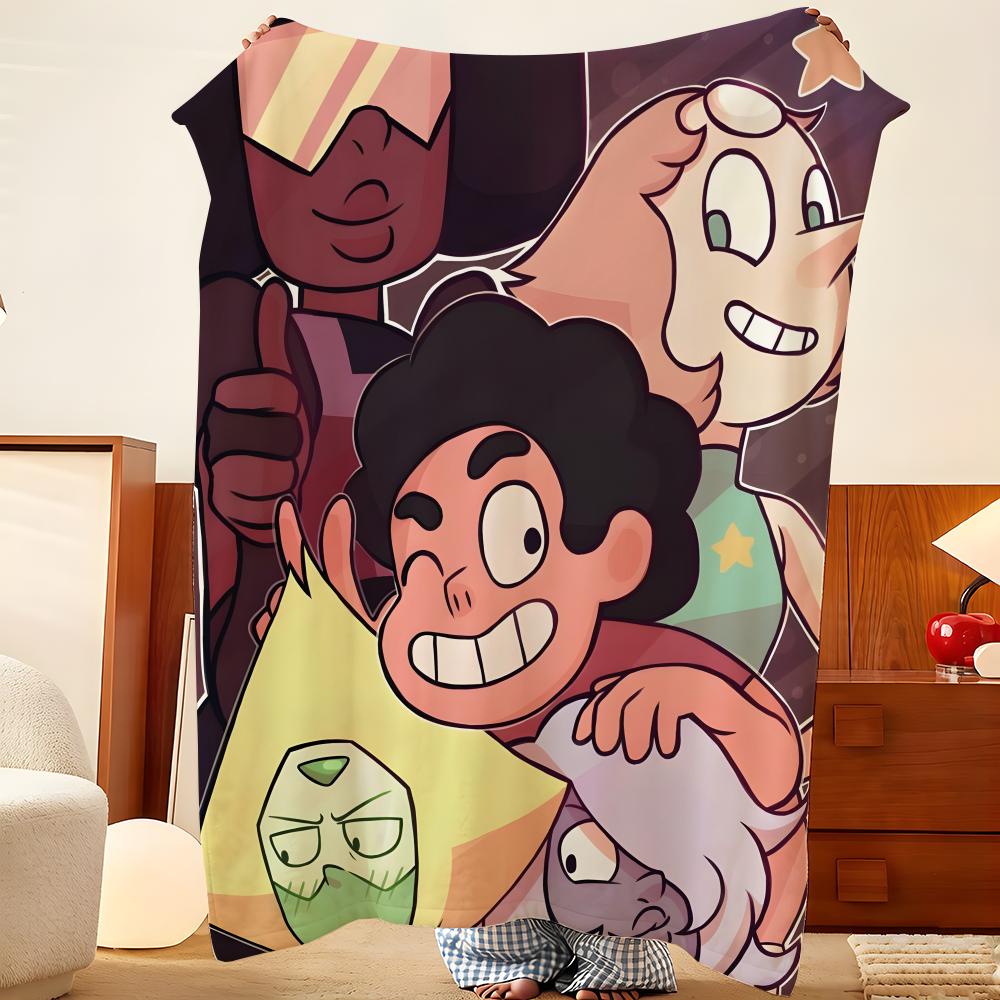 Мультяшное одеяло-плед S-Steven U-Universe-ee, Легкое, Уютное, Прочное, Стирающееся, Милое, Крутое