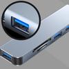 Многопортовый USB C Хаб-расширитель с Card Slot и Скоростью 5 Гбит/с Передача Данных USB Док-станция для Компьютеров