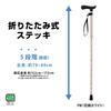 Nakabayashi Aluminum Walking Stick, Folding, Economy Type, 5 Height Adjustments, White Floral Print (RQS-E012FW)