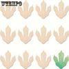 12pcs Unpainted Wooden Dinosaur Footprint Cutouts, 8.99x7.44cm - DIY Craft Blanks for Home Decor & Creative Projects, Claw Shape, Slices, Craft
