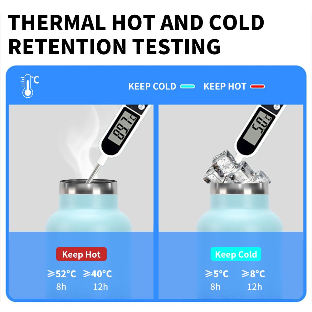 WATERSY 500ml Stainless Steel Thermal Water Bottle with Straw Vacuum Flask Double Wall Insulated Cup for Hot and Cold
