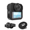 Для GoPro MAX2 PULUZ Силиконовый Защитный Чехол на Корпус с Двойным Чехлом на Объективы и Ремешком (черный)