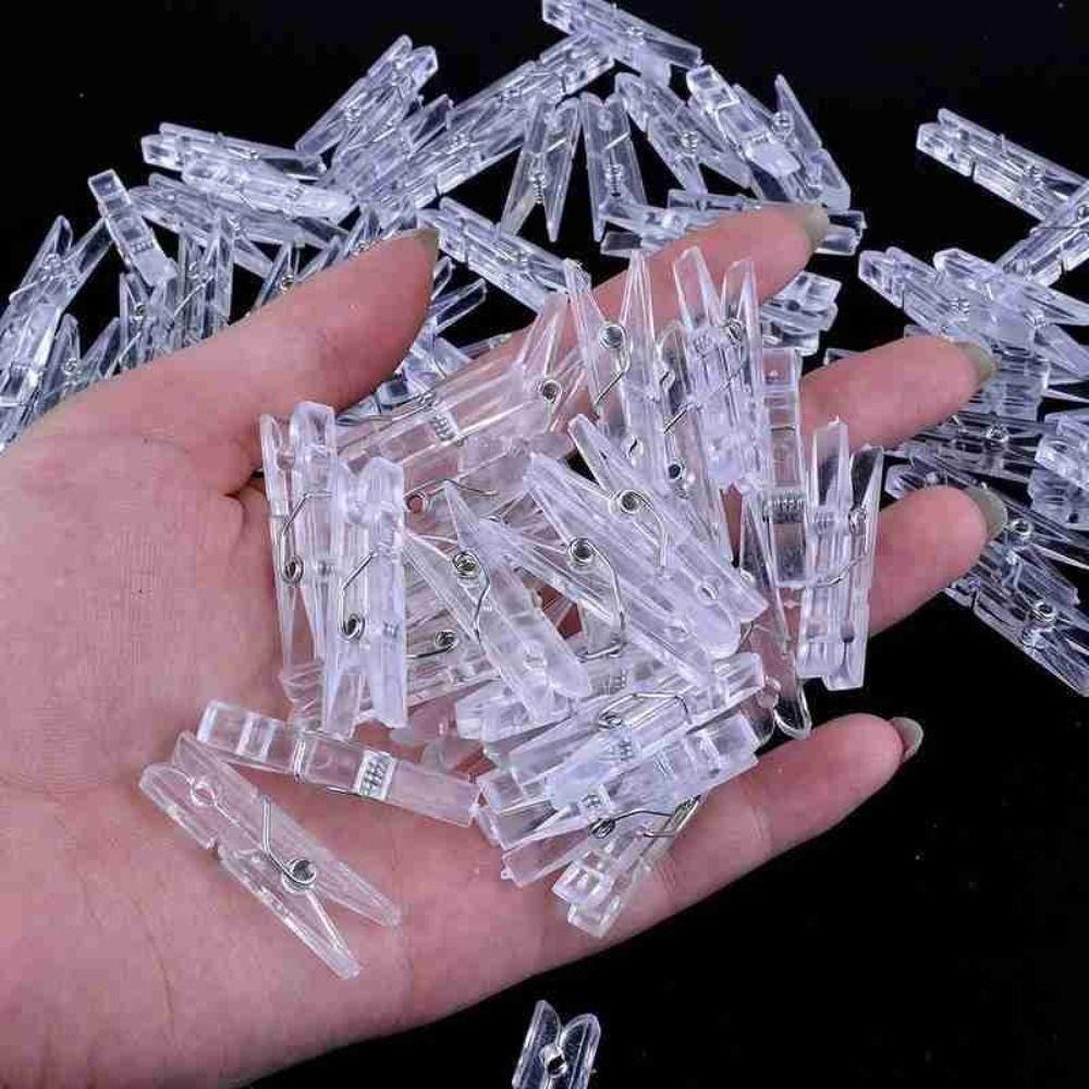 50PCS/lot Transparent Mini Clips Multi-size Wall Clips High Quality Hanging Peg