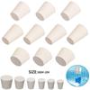23 Sizes 1~26pcs White Solids Rubber Stopper Push-In Sealing Plug Laboratory Rubber Plug Pipe Tank Wine Bottle Tapered Hole Bung