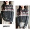 Женский вязаный кардиган в стиле Fair Isle - Свободный свитер-пальто с длинным рукавом для осени/зимы 2025