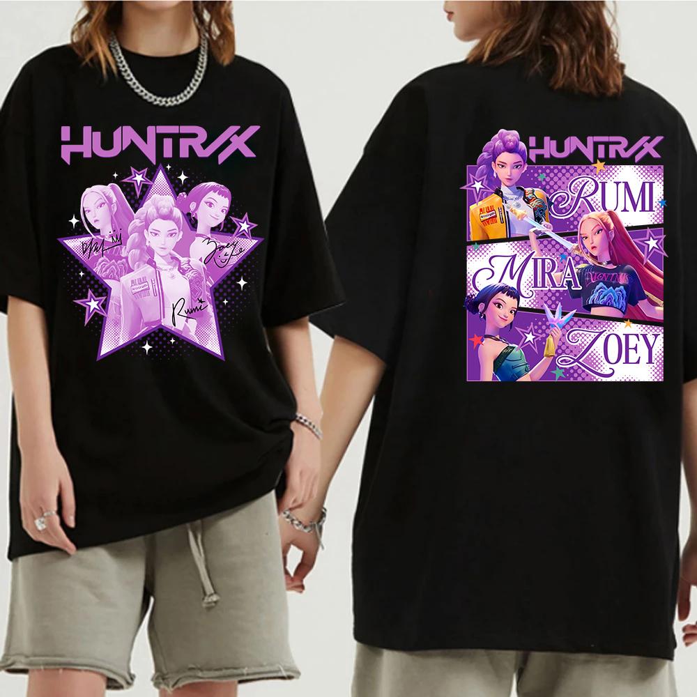 Trendy Streetwear 100 Cotton Kpop Kpop Demon Hunters Graphic TShirt Unisex Women Fashion Casual Unisex Girls Top Tee Oversize