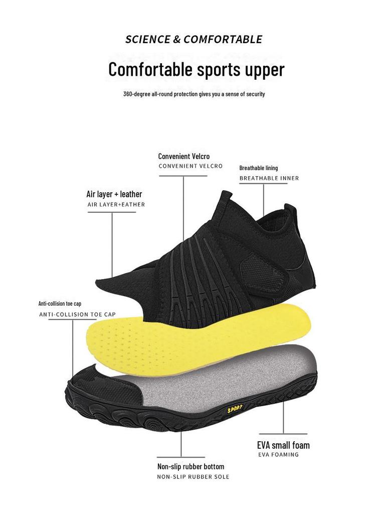 Нескользящая обувь для босых ног для приседаний, становой тяги, пляжа, йоги и плавания – унисекс-обувь для фитнеса и крика
