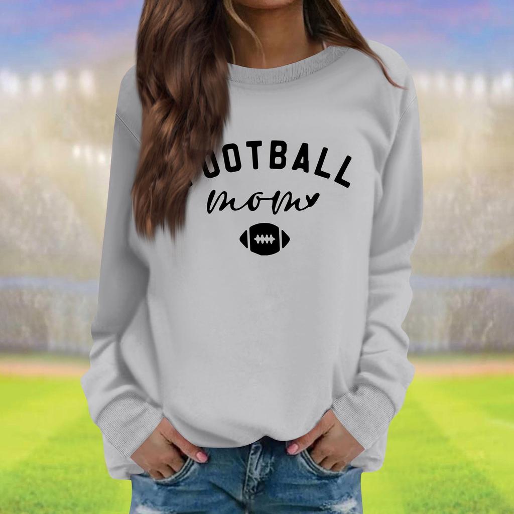 Женская модная повседневная толстовка с длинным рукавом и круглым вырезом с принтом