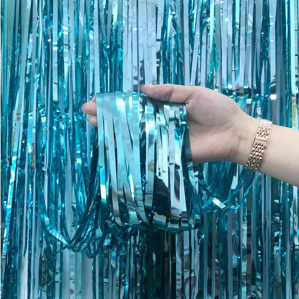 1x1м Красивый мерцающий фон в виде дождевой завесы для дней рождений, Рождества и многого другого