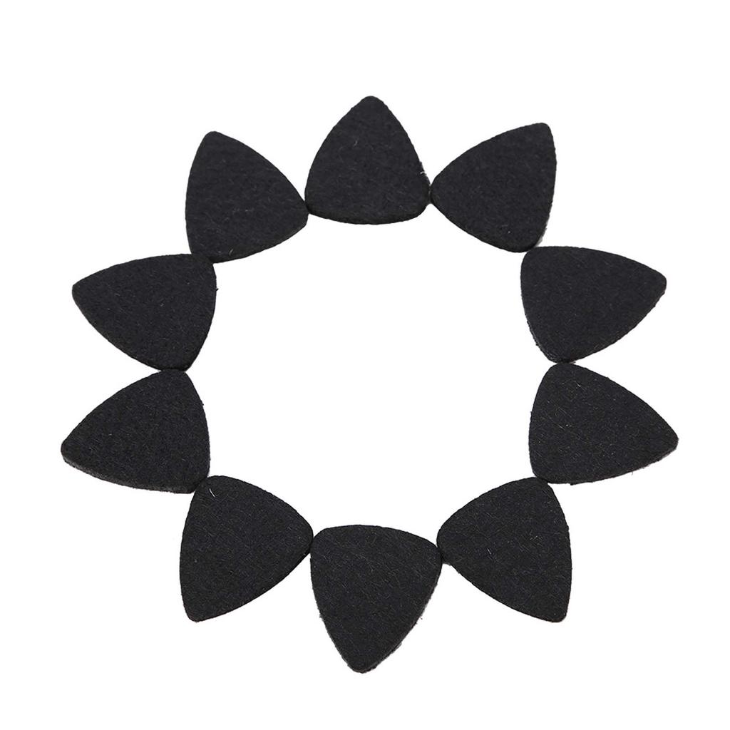 10 шт. высококачественных шерстяных фетровых медиаторов 3 мм для гитары укулеле(черный)