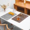 Коврики из искусственной кожи для помещений, подставки под столовые приборы для обеденного стола, подставки под столовые приборы для улицы, индивидуальные подставки под столовые приборы для камина