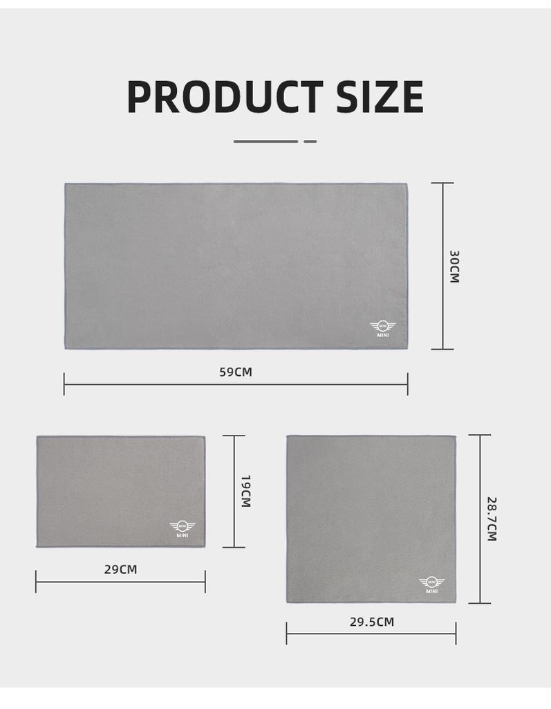 Microfiber Car Towel Super Absorbency Car Cleaning Care Cloth For BMW Mini Works Cooper F54 F55 F56 F57 F60 R50 R52 R53 R55 R56
