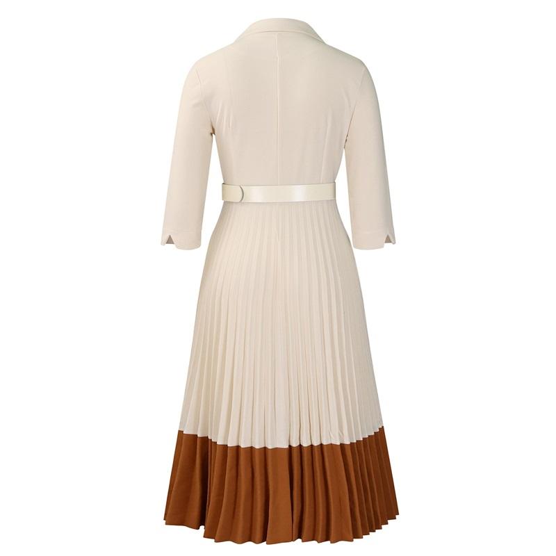 Осенне-зимний европейский и американский модный женский костюм воротник модное элегантное платье