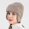 3 In 1 Knitted Goggles Beanie Thicken Winter Hat Korean Style Warm Balaclava All In 1 Protection Super Soft Fleece Lining
